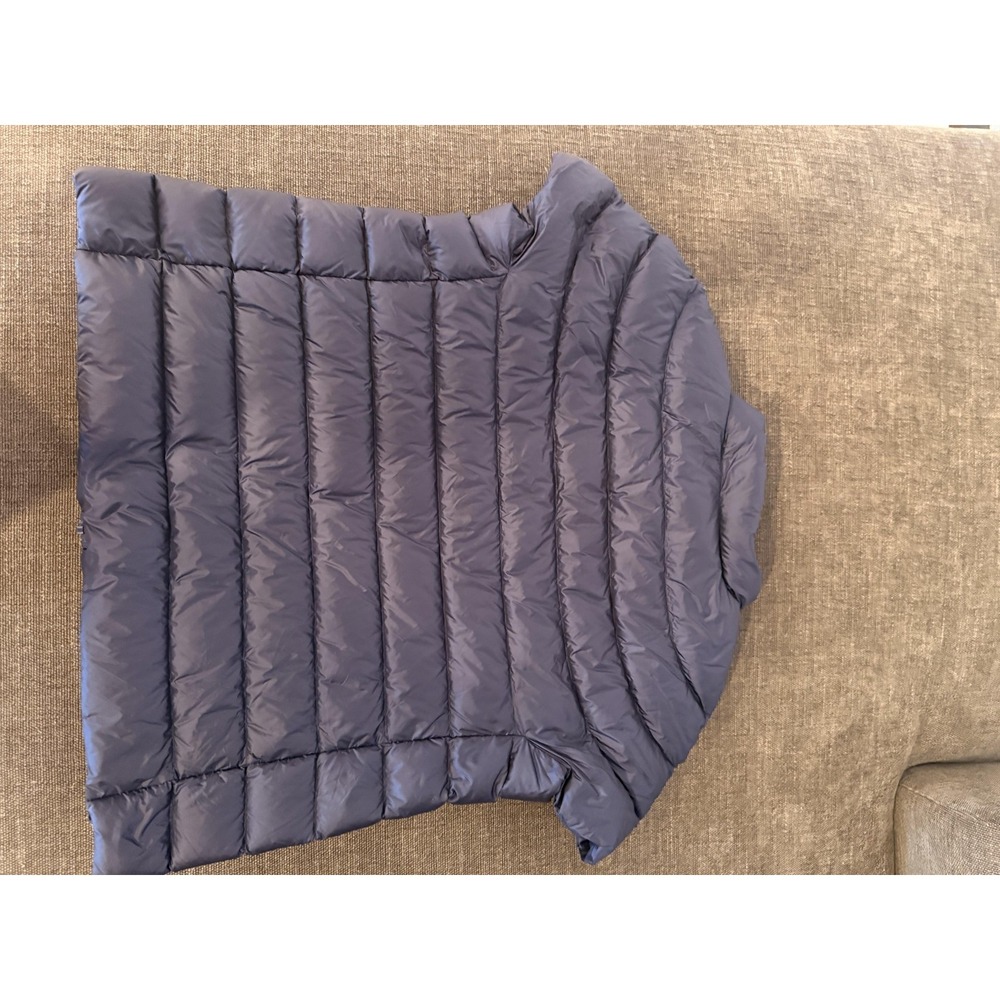Martha Stewart Jacket Womens XL Navy Down Puffer Short Sleeve Full Zip Quilted - Picture 14 of 15